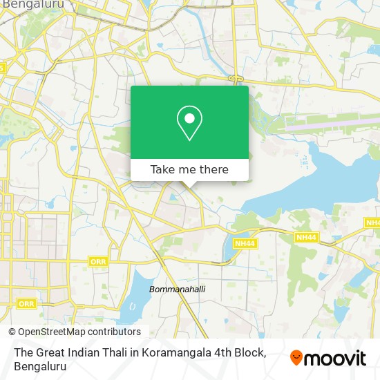 The Great Indian Thali in Koramangala 4th Block map
