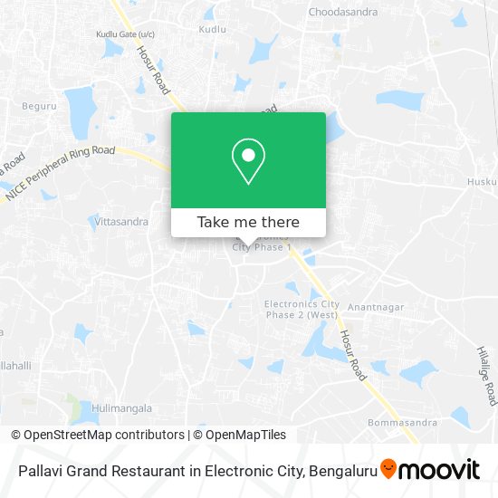 Pallavi Grand Restaurant in Electronic City map