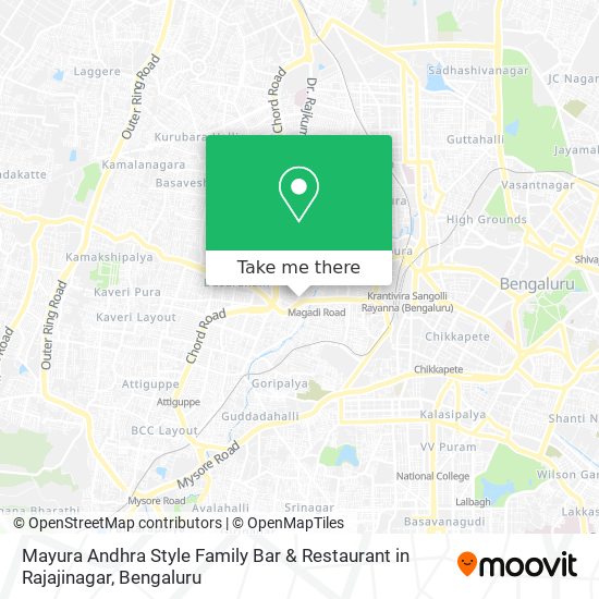 Mayura Andhra Style Family Bar & Restaurant in Rajajinagar map