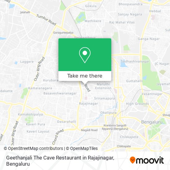 Geethanjali The Cave Restaurant in Rajajinagar map