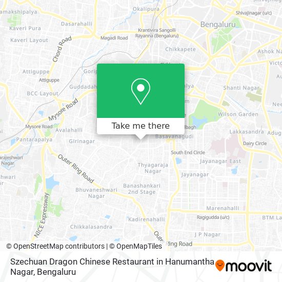 Szechuan Dragon Chinese Restaurant in Hanumantha Nagar map