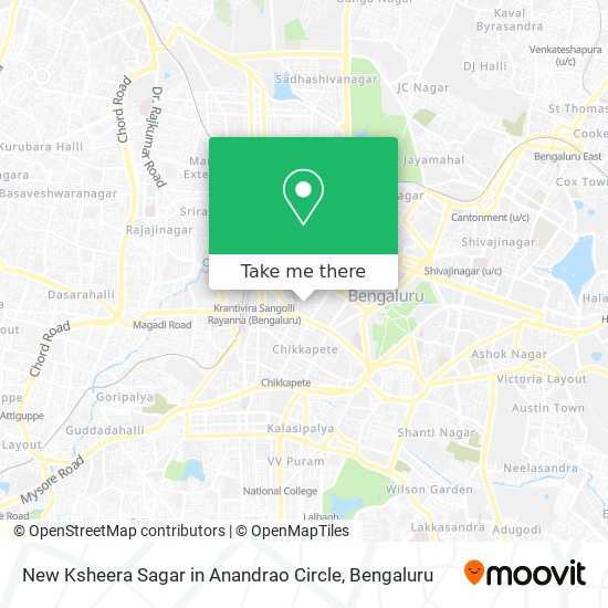 New Ksheera Sagar in Anandrao Circle map