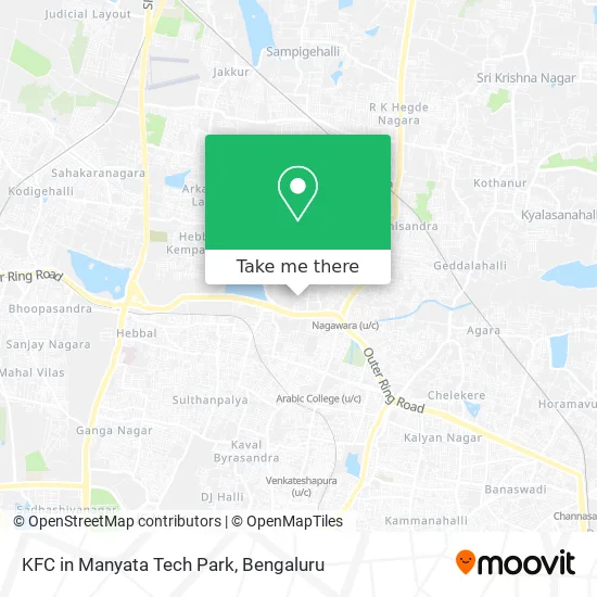 KFC in Manyata Tech Park map