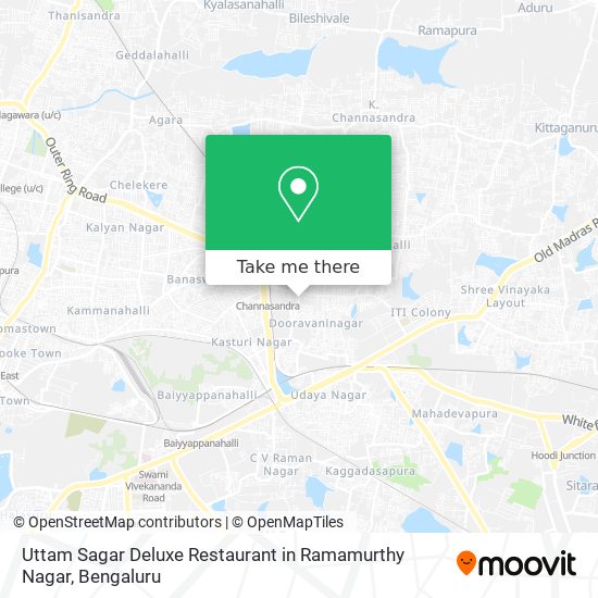 Uttam Sagar Deluxe Restaurant in Ramamurthy Nagar map