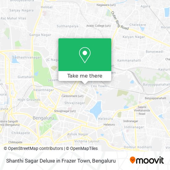 Shanthi Sagar Deluxe in Frazer Town map