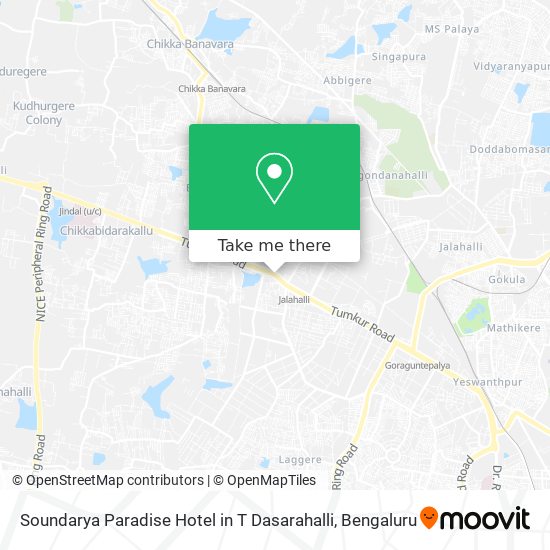 Soundarya Paradise Hotel in T Dasarahalli map