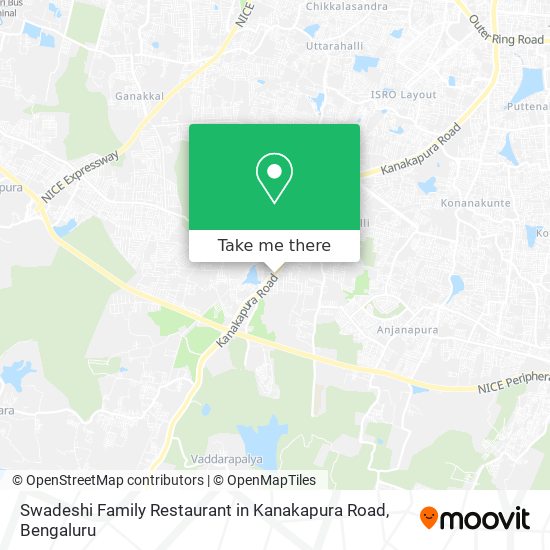Swadeshi Family Restaurant in Kanakapura Road map