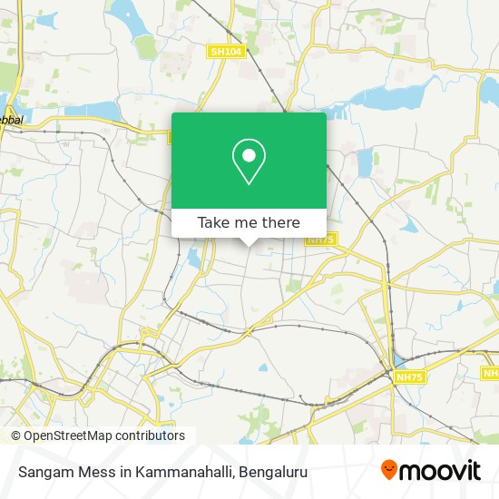 Sangam Mess in Kammanahalli map
