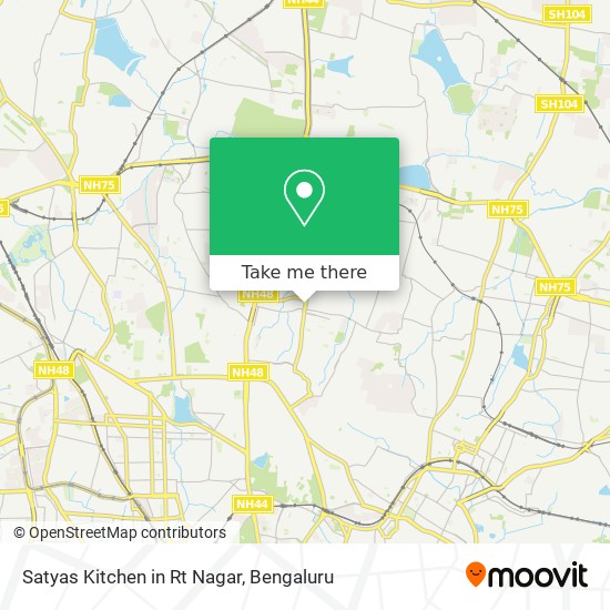 Satyas Kitchen in Rt Nagar map