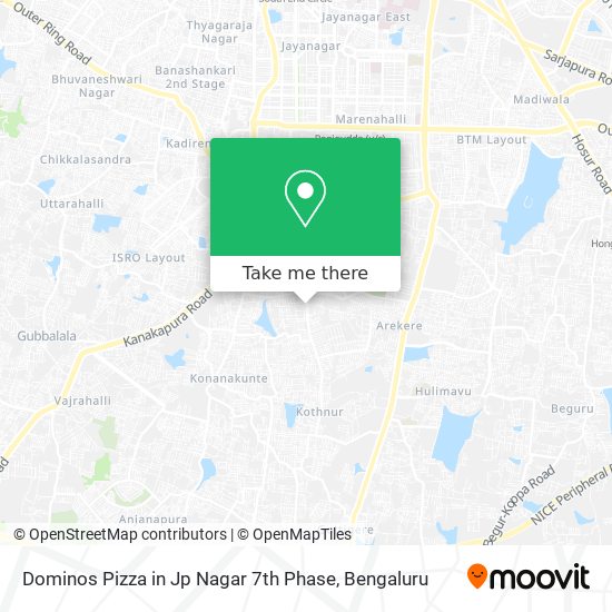 Dominos Pizza in Jp Nagar 7th Phase map