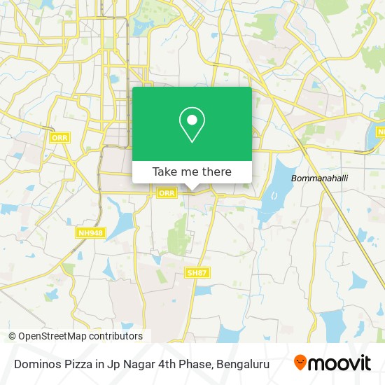 Dominos Pizza in Jp Nagar 4th Phase map
