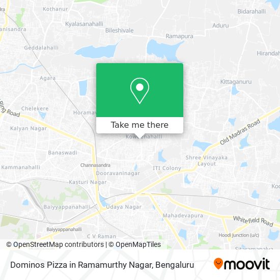 Dominos Pizza in Ramamurthy Nagar map