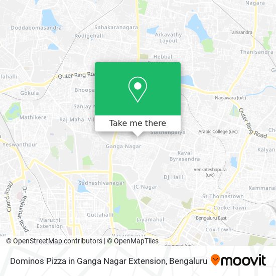 Dominos Pizza in Ganga Nagar Extension map