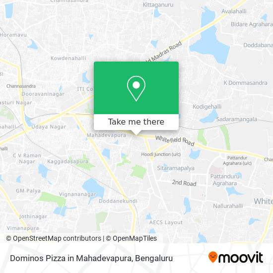 Dominos Pizza in Mahadevapura map