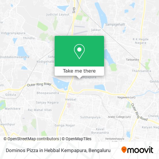 Dominos Pizza in Hebbal Kempapura map