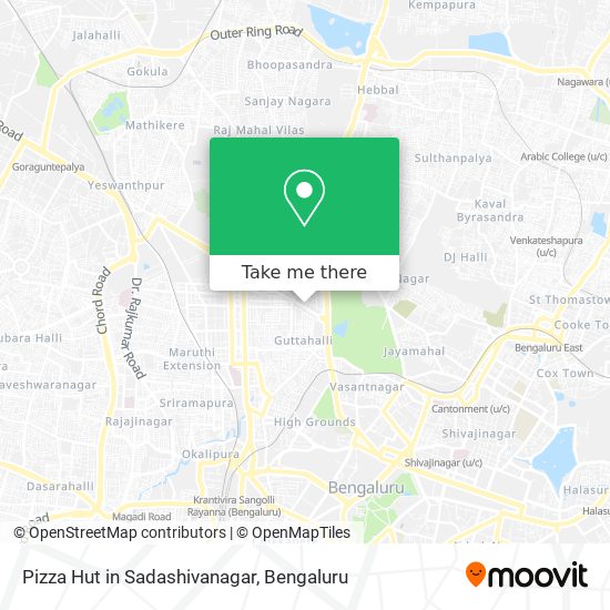 Pizza Hut in Sadashivanagar map