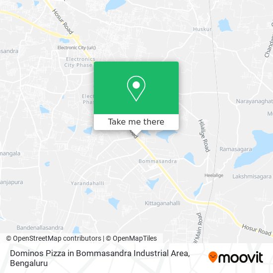 Dominos Pizza in Bommasandra Industrial Area map