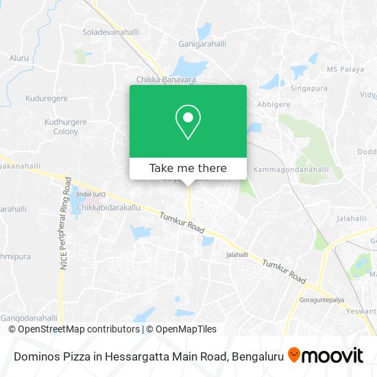 Dominos Pizza in Hessargatta Main Road map
