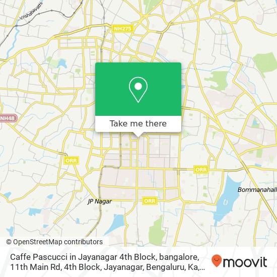 Caffe Pascucci in Jayanagar 4th Block, bangalore, 11th Main Rd, 4th Block, Jayanagar, Bengaluru, Ka map