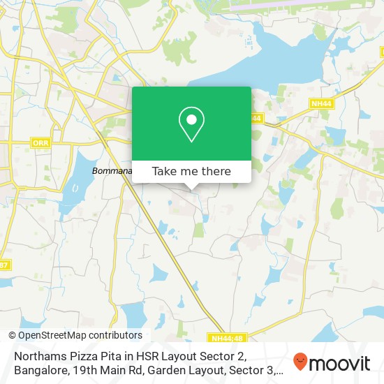 Northams Pizza Pita in HSR Layout Sector 2, Bangalore, 19th Main Rd, Garden Layout, Sector 3, HSR L map