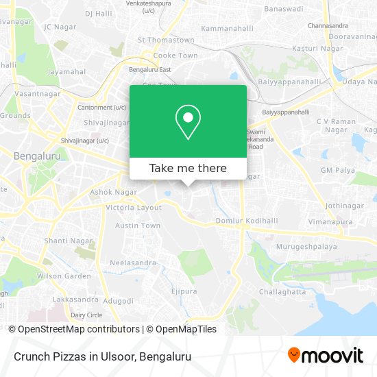 Crunch Pizzas in Ulsoor map