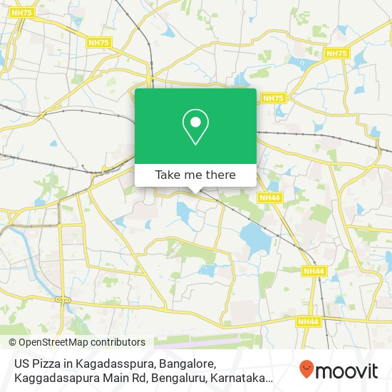 US Pizza in Kagadasspura, Bangalore, Kaggadasapura Main Rd, Bengaluru, Karnataka 560093, India map