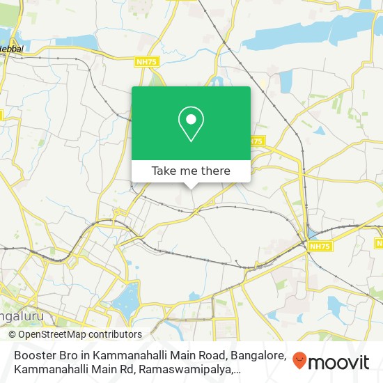 Booster Bro in Kammanahalli Main Road, Bangalore, Kammanahalli Main Rd, Ramaswamipalya, Lingarajapu map