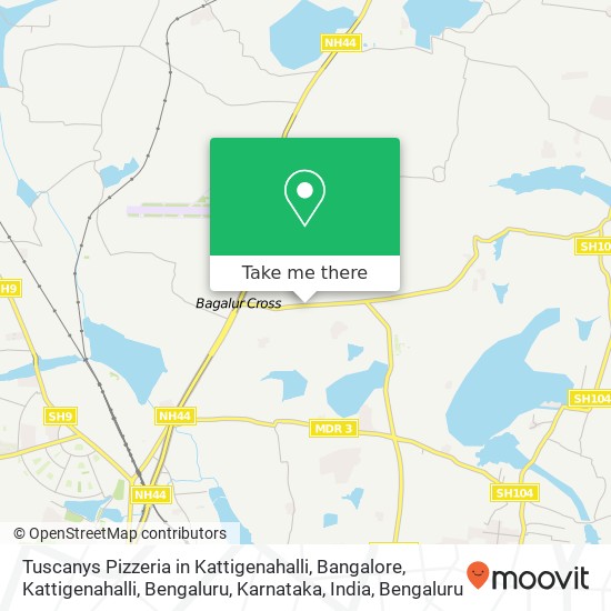 Tuscanys Pizzeria in Kattigenahalli, Bangalore, Kattigenahalli, Bengaluru, Karnataka, India map