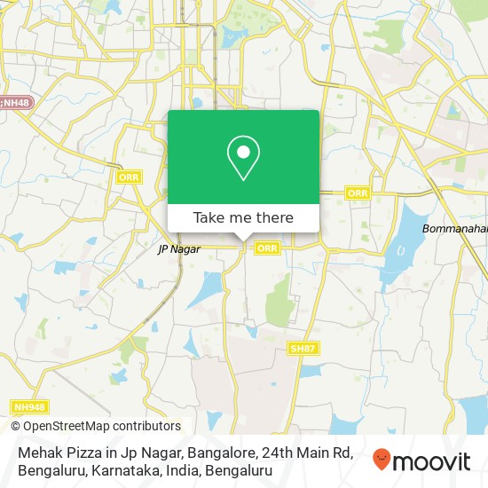 Mehak Pizza in Jp Nagar, Bangalore, 24th Main Rd, Bengaluru, Karnataka, India map