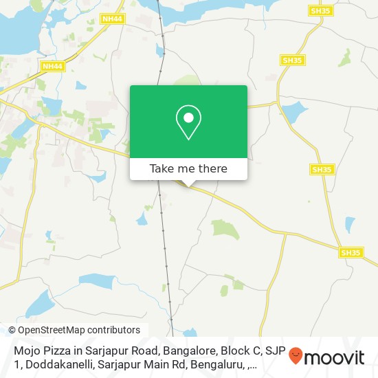 Mojo Pizza in Sarjapur Road, Bangalore, Block C, SJP 1, Doddakanelli, Sarjapur Main Rd, Bengaluru, map