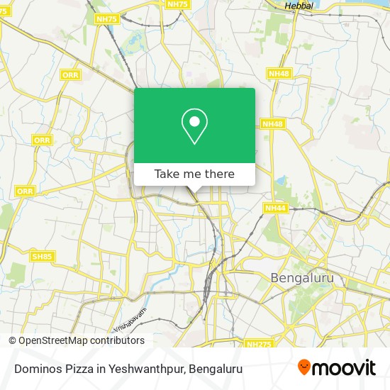 Dominos Pizza in Yeshwanthpur map