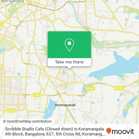 Scribble Studio Cafe (Closed down) in Koramangala 4th Block, Bangalore, 627, 5th Cross Rd, Koramang map