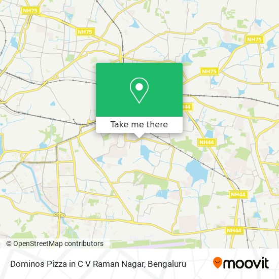 Dominos Pizza in C V Raman Nagar map