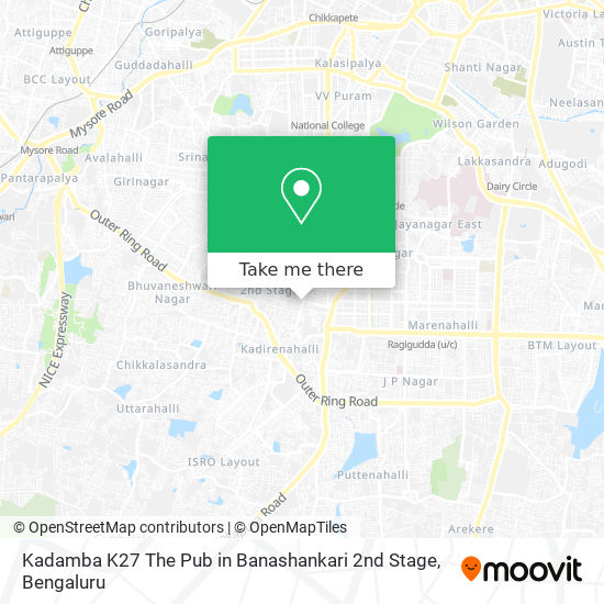 Kadamba K27 The Pub in Banashankari 2nd Stage map