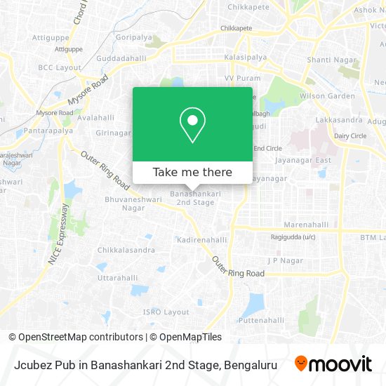 Jcubez Pub in Banashankari 2nd Stage map