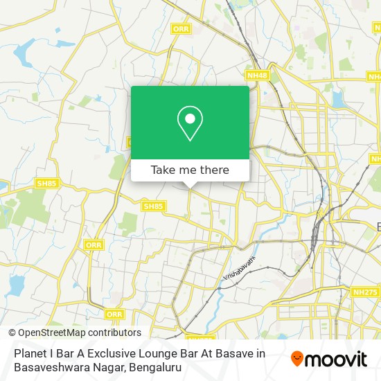 Planet I Bar A Exclusive Lounge Bar At Basave in Basaveshwara Nagar map