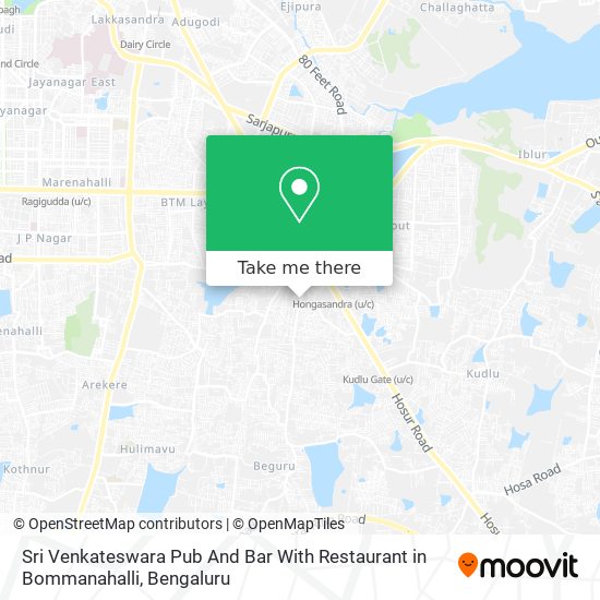 Sri Venkateswara Pub And Bar With Restaurant in Bommanahalli map