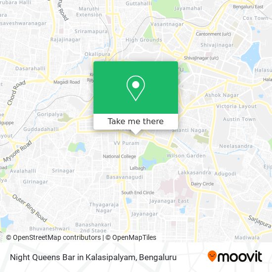 Night Queens Bar in Kalasipalyam map