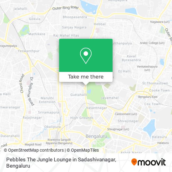 Pebbles The Jungle Lounge in Sadashivanagar map