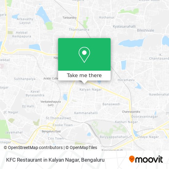 KFC Restaurant in Kalyan Nagar map