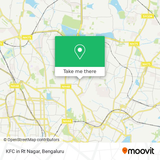 KFC in Rt Nagar map