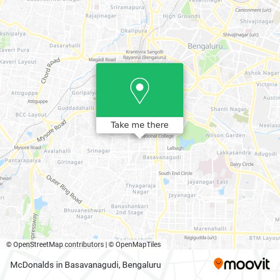 McDonalds in Basavanagudi map