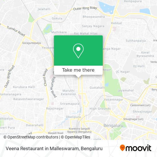 Veena Restaurant in Malleswaram map