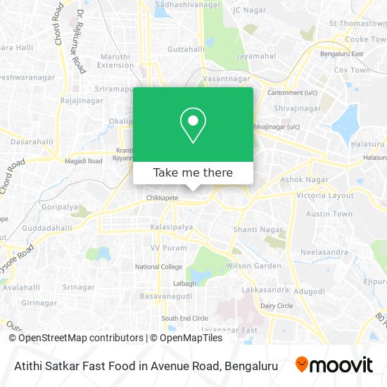 Atithi Satkar Fast Food in Avenue Road map