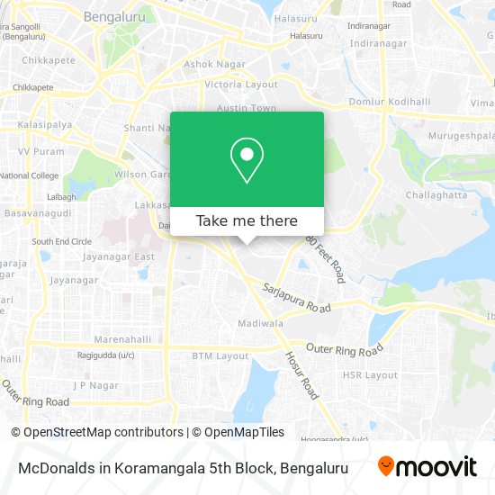 McDonalds in Koramangala 5th Block map