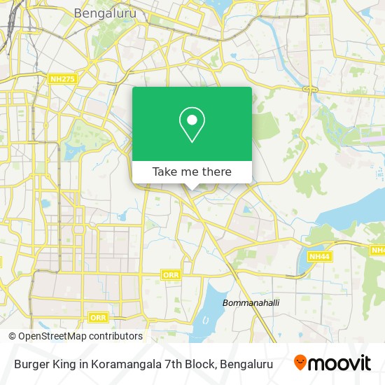 Burger King in Koramangala 7th Block map