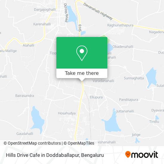 Hills Drive Cafe in Doddaballapur map