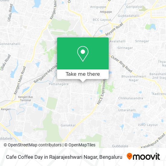 Cafe Coffee Day in Rajarajeshwari Nagar map