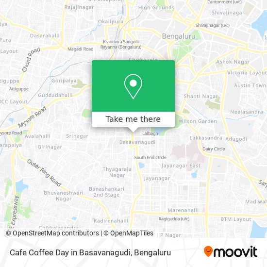 Cafe Coffee Day in Basavanagudi map