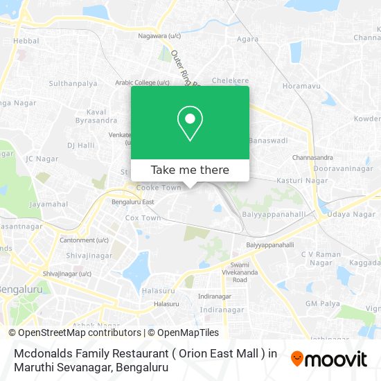 Mcdonalds Family Restaurant ( Orion East Mall ) in Maruthi Sevanagar map